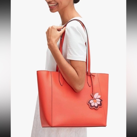 Kate Spade Dana Coral Orange Tamarillo Large Tote Bag Brand new. $328 MSRP - Picture 3 of 7